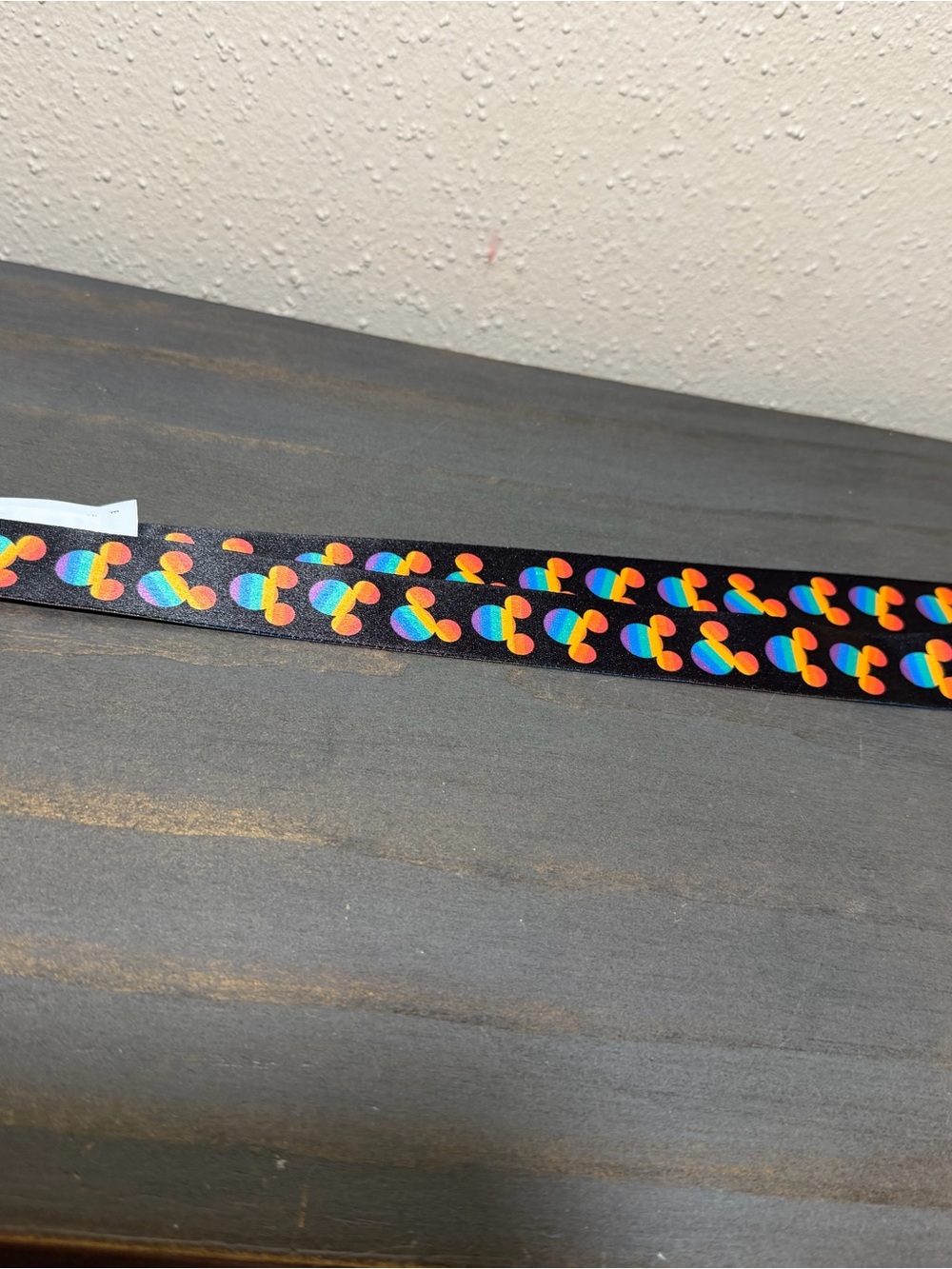 Disney Rainbow Mickey Lanyard with Black Buckle - Picture 3 of 5